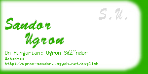 sandor ugron business card